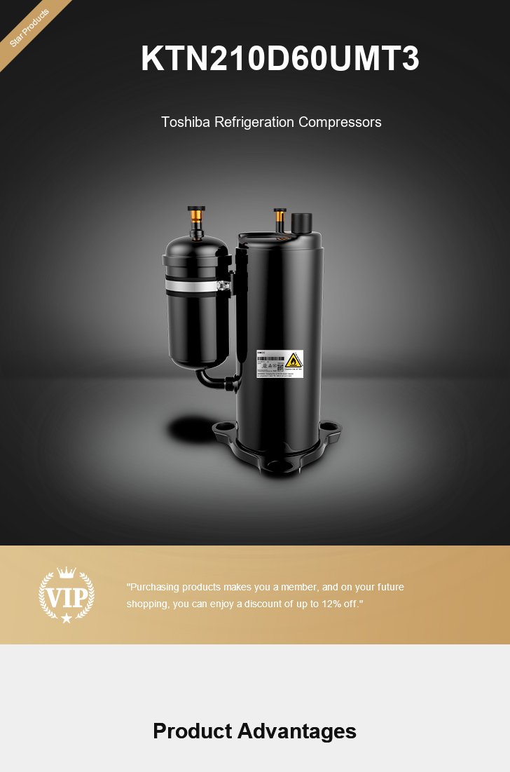 Toshiba Compressor KTN210D60UMT3, technical parameters pdf, structure diagram